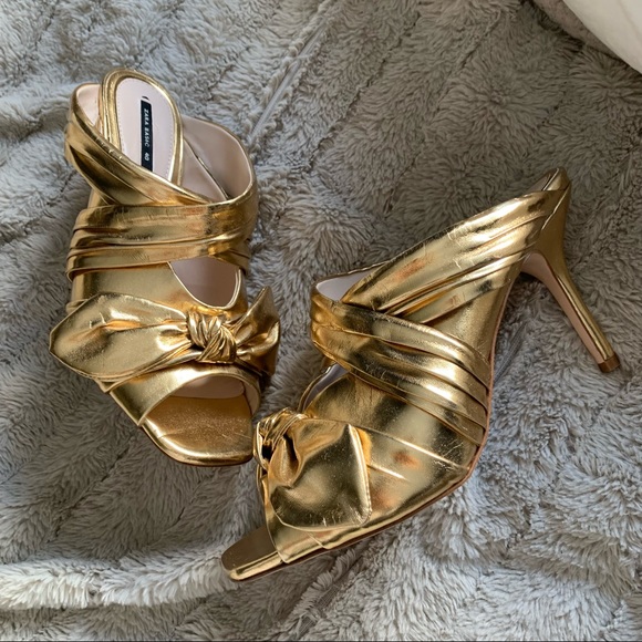 Zara Shoes - ZARA Gold Heels